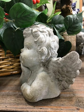 Load image into Gallery viewer, Classic cherub statue 6" tall garden art cement concrete statue cherub lover's gift