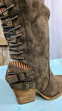 Load image into Gallery viewer, Very G Romero Western Boho Style High Top Lace Up the Back Boots