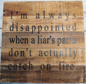 Disappointed When Liar's Pants Don't catch on Fire | Sarcastic Gift