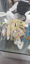 Load image into Gallery viewer, Fabric Small Bunny Rabbits with Felted Jackets Unique Seasonal Decor