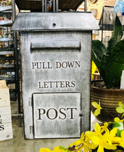 Load image into Gallery viewer, Outdoor Mailbox Silver Rustic Galvanized Metal Mailbox Post Office Box
