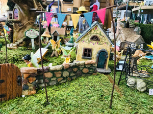 Colorful Pennant Metal Banner Miniature Dollhouse Fairy Garden