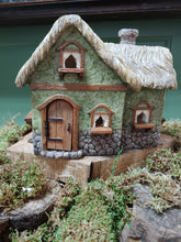 Load image into Gallery viewer, Thatched Roof Fairy Cottage Miniature Dollhouse Fairy Garden