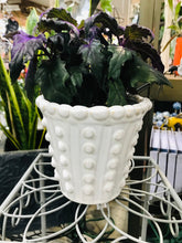 Load image into Gallery viewer, Vintage style Classic Hobnail Design Small White Ceramic Planter Pot Vase