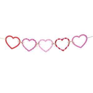 Valentine's Day Heart Chain Garland |  7.5" X 7" inches