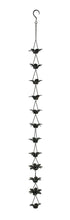 Load image into Gallery viewer, Metal Rain Chain Lily Flowers | Bronze with Patina Finish 48&quot; Long Rainchain | Gardener&#39;s or Housewarming Gift