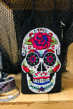 Load image into Gallery viewer, Sugar Skull Hand Beaded Fashion Cell Phone Bag Purse Crossbody