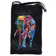 Load image into Gallery viewer, Elephant Hand Beaded Fashion Cell Phone Bag Purse Crossbody