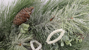 Pine and Eucalyptus Indoor Christmas Holiday Winter Wreath Artificial