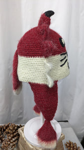 Red Fox knitted winter ski snowboard novelty rare hat adult unisex unique gift