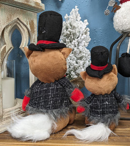 Plush Winter Fox Woodland Critter Christmas Holiday Decorations