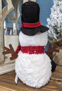 Plush Snowman with Braided Dangle Legs | Christmas Holiday Decorations