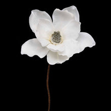 Load image into Gallery viewer, White southern magnolia stem 12&quot; long artificial Christmas flower decoration