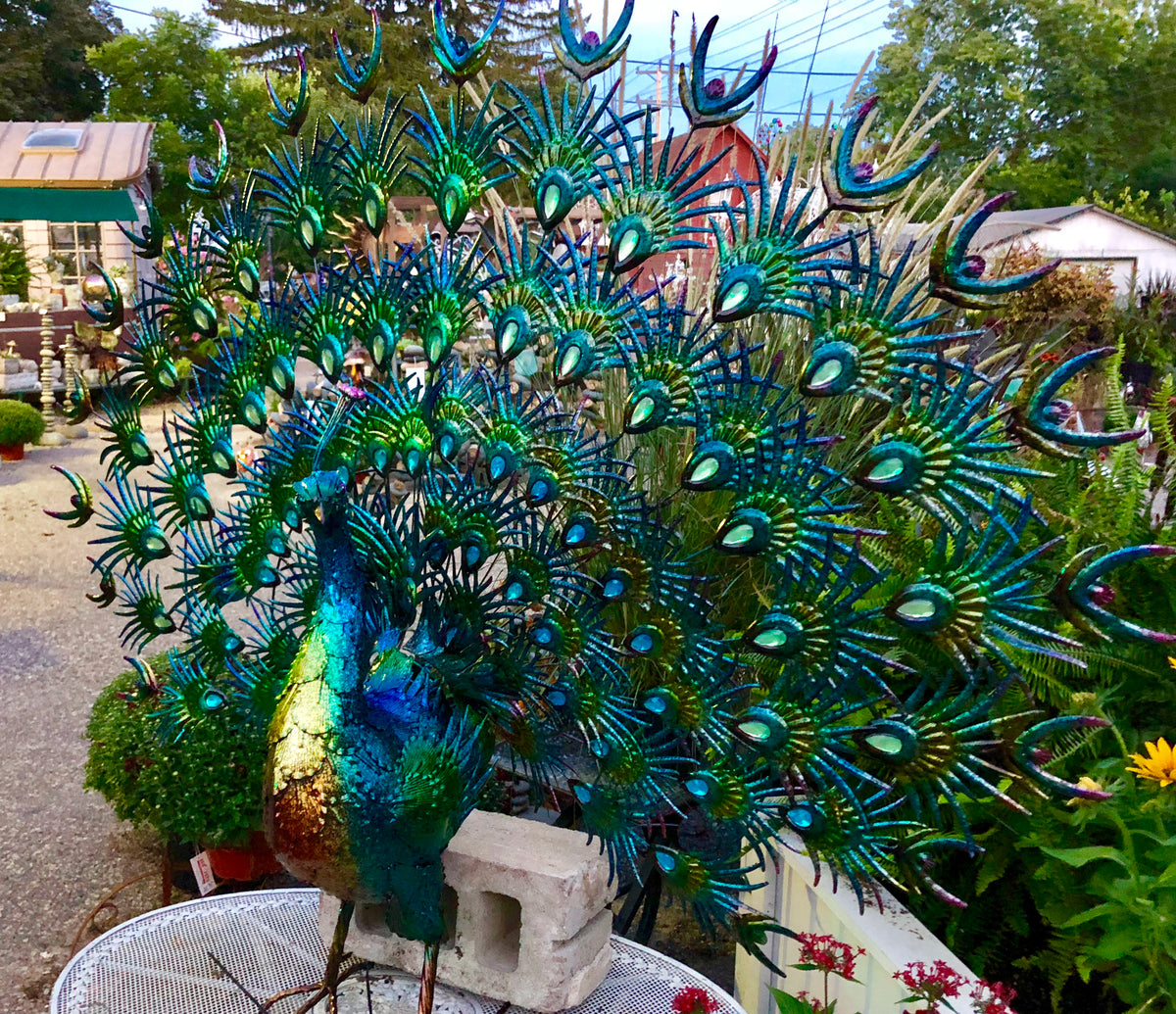 Decorative Peacock Statues LOCAL PICK UP ONLY