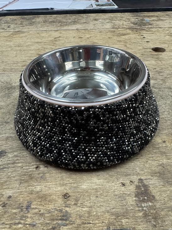 Bling Rhinestone Pet Dish Bowl for Cat or Dog Lovers