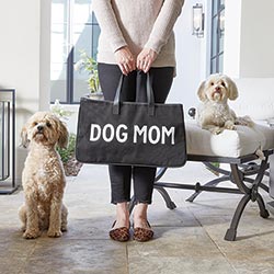 Dog Mom Canvas Tote Bag
