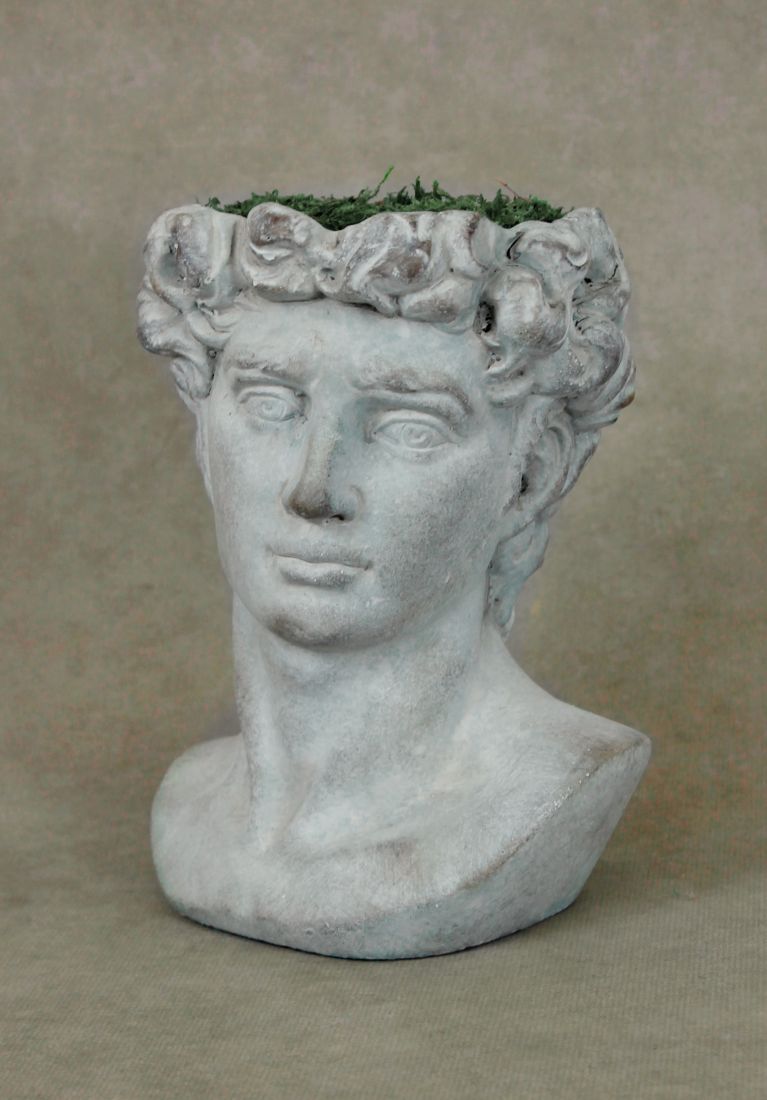 Large Greek Head Planter David Face Pot Flower Vase