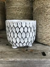 Load image into Gallery viewer, Small 4&quot; Black and White Footed Planter Pot ideal for succulents and small houseplants