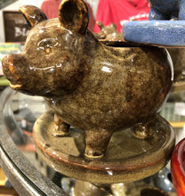 Load image into Gallery viewer, Adorable Pig planter with attached saucer Great for succulents Pig Lover’s Gift