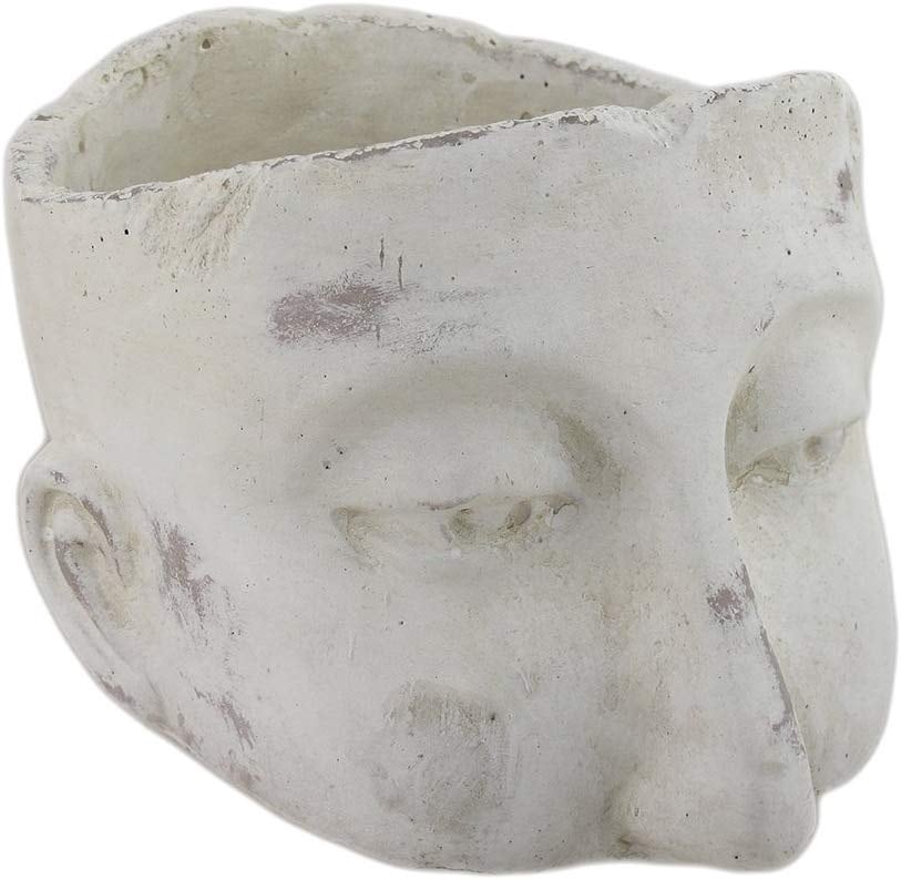 Small Unique Cement Head Half Face Planter 5