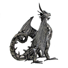 Load image into Gallery viewer, Bagrat metal filigree 2 foot tall dragon indoor outdoor Dragon Lover’s Gift