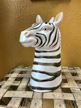 Load image into Gallery viewer, Zebra Head Figurine Safari Ceramic Indoor Succulent Planter Vase Pot Home Decor
