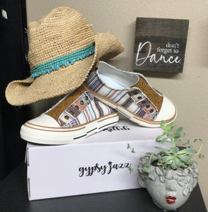 Women's Bohemian Multicolor Canvas Slip-on Sneaker by Gypsy Jazz