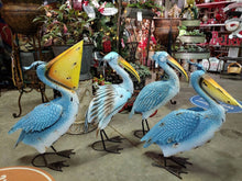 Load image into Gallery viewer, Metal pelican statue 26&quot; tall | coastal garden decor