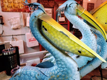 Load image into Gallery viewer, Metal pelican statue 26&quot; tall | coastal garden decor