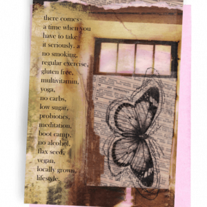 Giving Up Vices, Boredom   Snarky Funny Birthday Card by Erin Smith Art