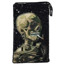 Load image into Gallery viewer, Smoking Skeleton Hand Beaded Fashion Cell Phone Bag Purse Crossbody
