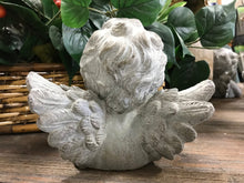 Load image into Gallery viewer, Classic cherub statue 6&quot; tall garden art cement concrete statue cherub lover&#39;s gift