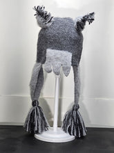 Load image into Gallery viewer, Gray Owl knit winter ski snowboard hat adult unisex unique gift Owl Lover&#39;s Gift