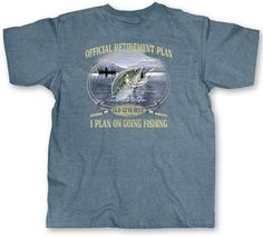 Novelty Cotton Fishing is My Retirement Plan Pre-shrunk Old Guys Rule T-Shirt