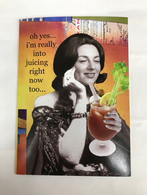 ' oh yes.. i'm really into juicing right now too.. '   Greeting Card by Erin Smith