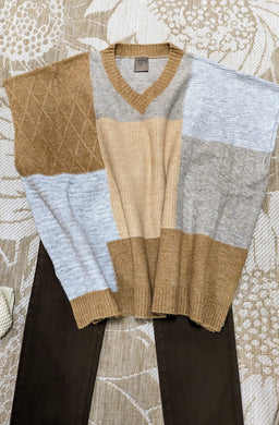 Fashion Concepts Color Block Latte Vest soft and cozy