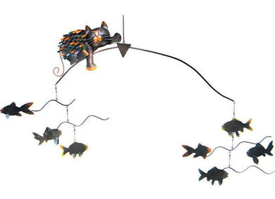 Outdoor Spikey Cat Stake | Kinetic Sculpture | Garden Tippers | Yard Art