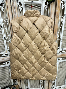 Cafe Latte Colored Basket Weave Vest