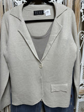 Load image into Gallery viewer, Ivory Notched Collar Sweater Jacket Coat Eternelle Brand