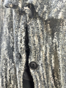 Melange Sweater Charcoal Oversized Collar Vertigo Brand
