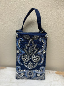 Bandana Themed Hand-beaded Crossbody purse by Bamboo Trading