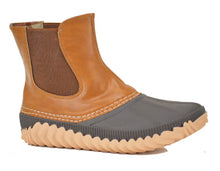 Load image into Gallery viewer, Rubber Duck Ankle Boots Stretch Cognac Brown Avanti brand