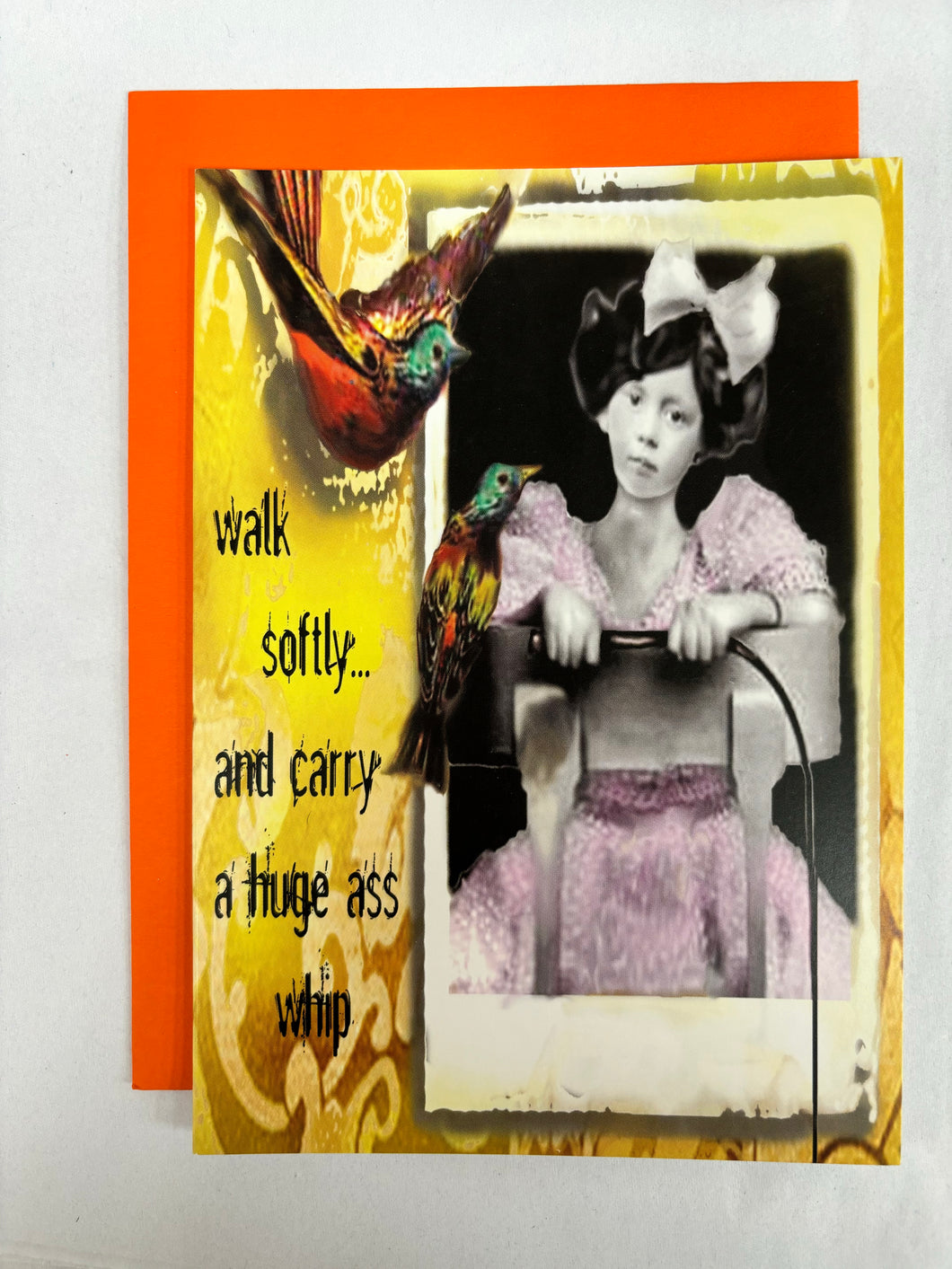 ' walk softly... and carry a huge a$$ whip '   Blank Note Card by Erin Smith