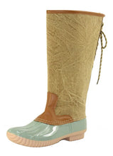 Load image into Gallery viewer, Calf Height Women&#39;s Olive Color Rain Boots Duck Boots