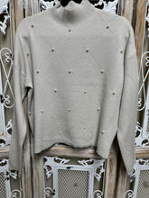 Load image into Gallery viewer, Cappuccino Sweater Pearl Accents Eternelle Brand