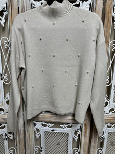 Cappuccino Sweater Pearl Accents Eternelle Brand
