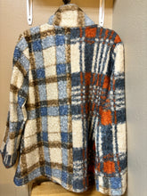 Load image into Gallery viewer, Trendy Fall Colors Plaid Button Up Jacket with Turn Up Collar