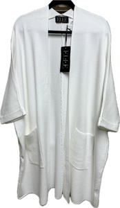 Long Ivory Open Cardigan 3/4 Sleeve Jacket Eternelle Brand