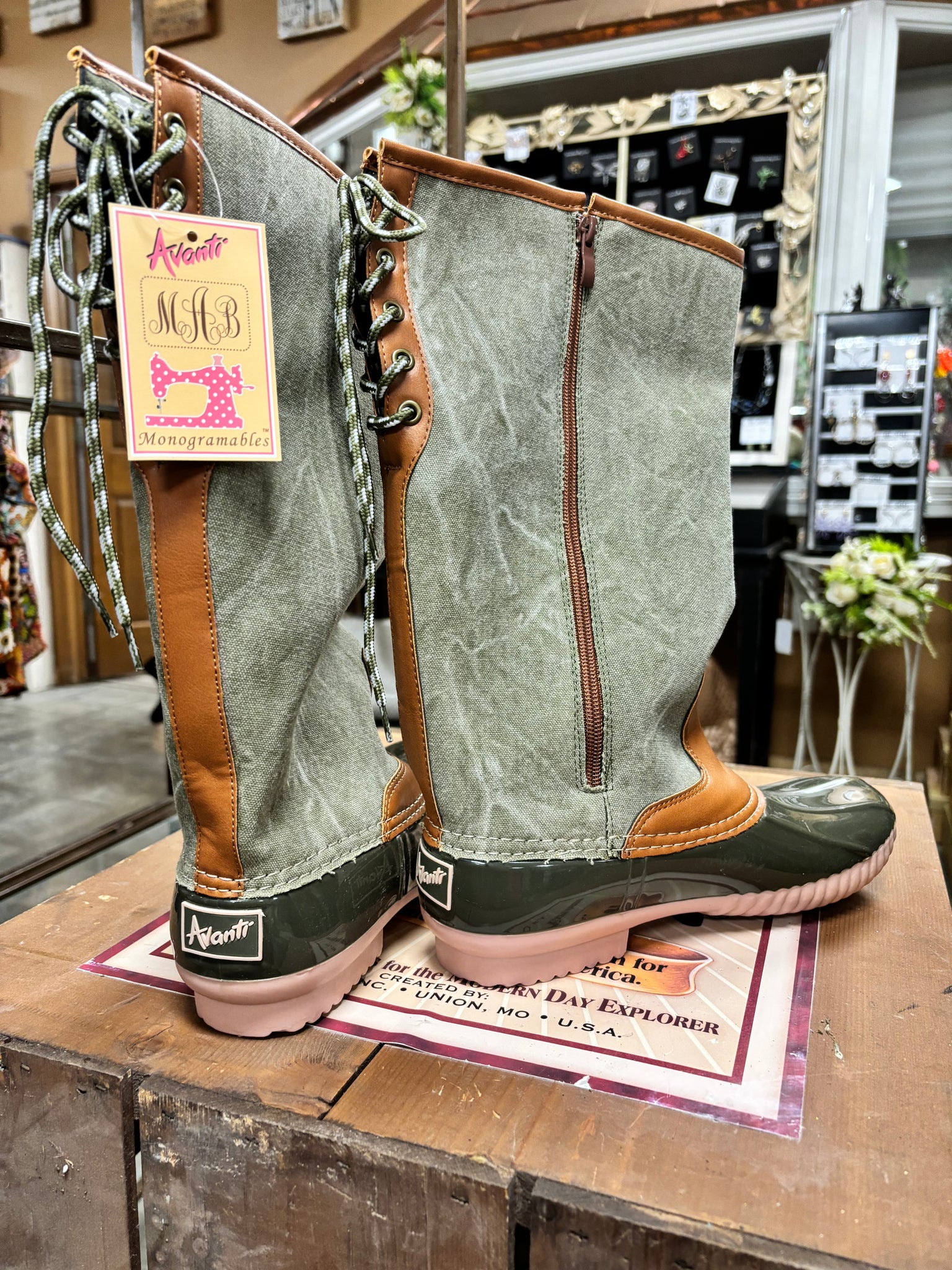 Calf Height Women s Olive Color Rain Boots Duck Boots