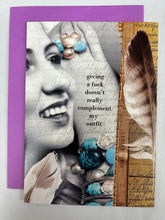 Load image into Gallery viewer, &#39; giving a f*ck doesn&#39;t really complement my outfit &#39;   Greeting Card by Erin Smith